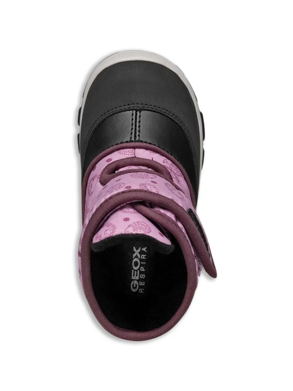 Geox Kids Laarzen met klittenband en print Zwart