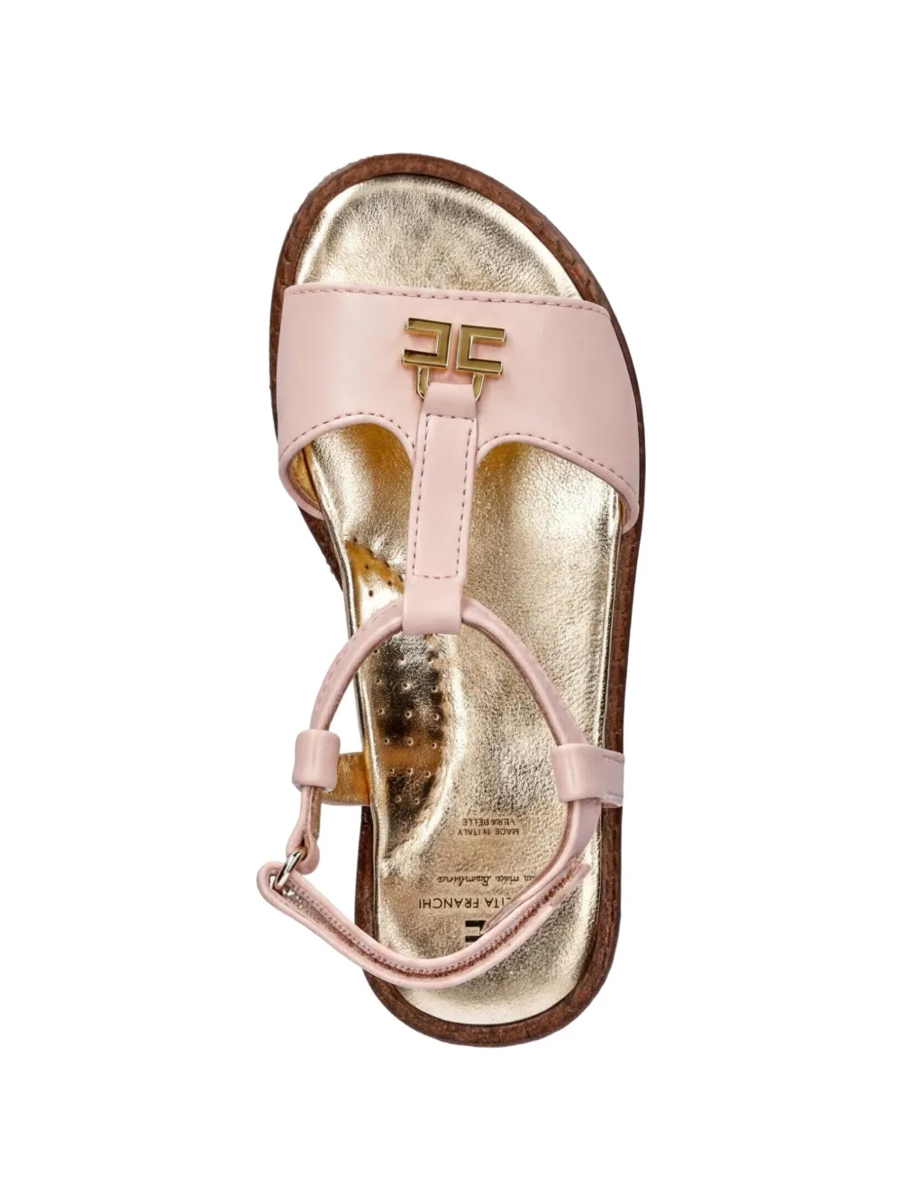 Elisabetta Franchi La Mia Bambina logo-plaque sandals - Rosa