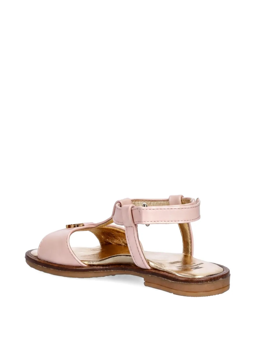 Elisabetta Franchi La Mia Bambina Sandalen met logoplakkaat Roze