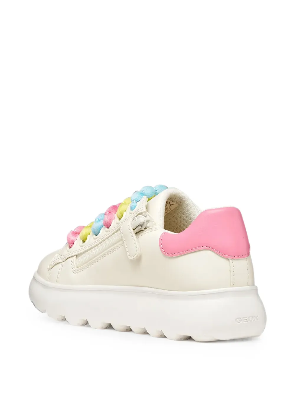 Geox Kids Puffypop lace-up sneakers Wit