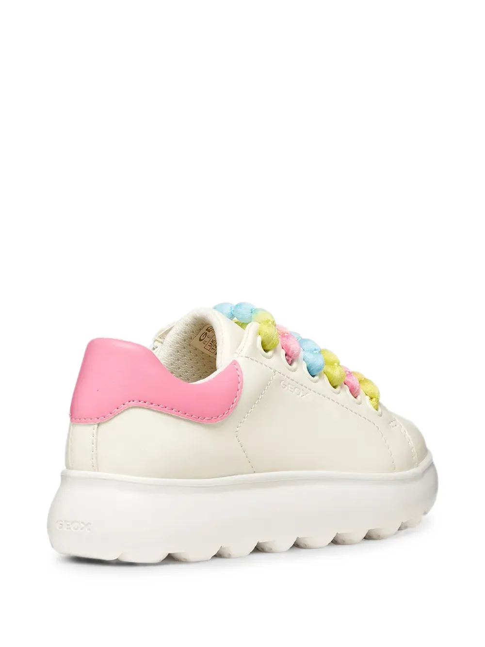 Geox Kids Puffypop lace-up sneakers Wit