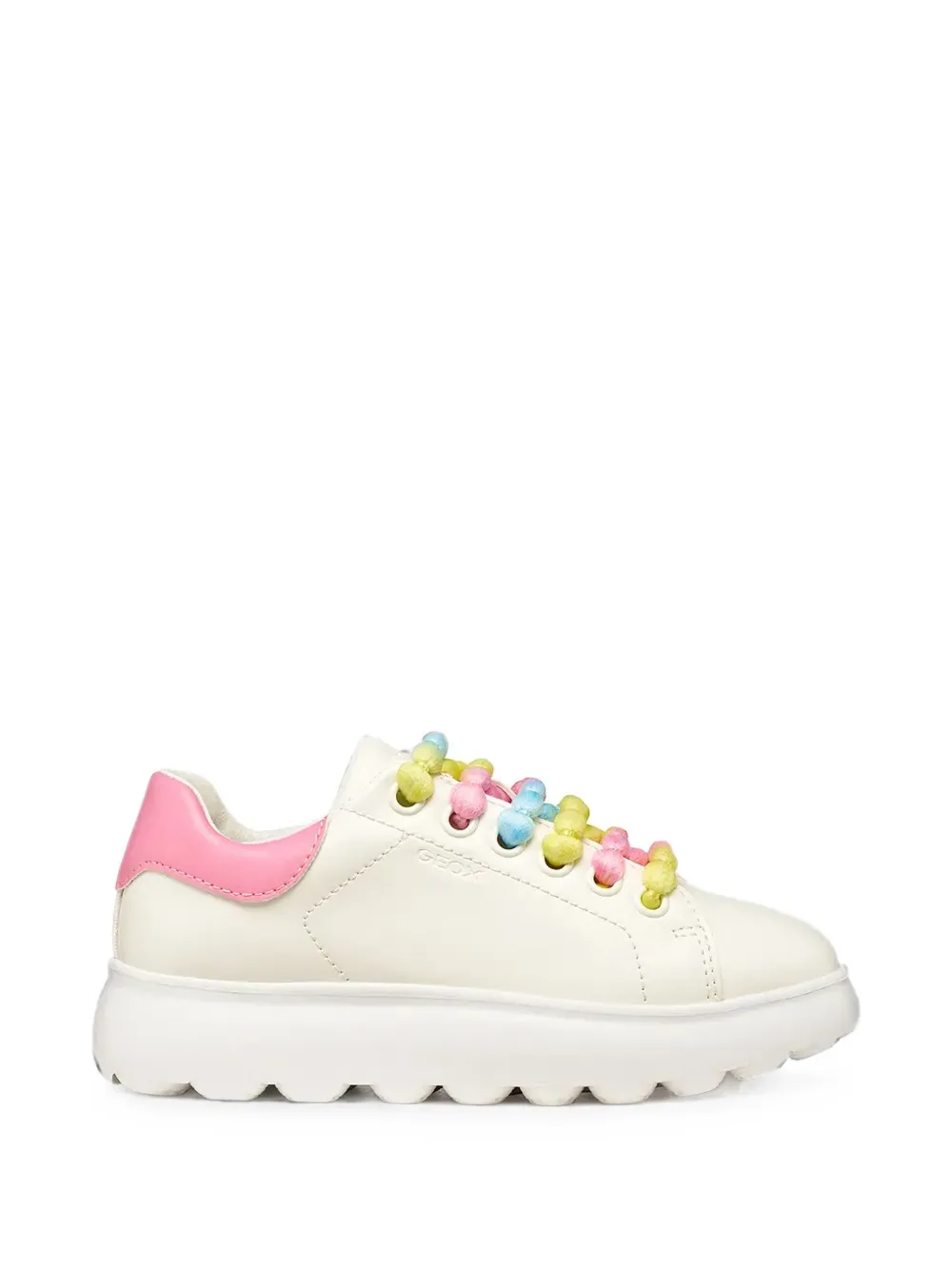 Geox Kids Puffypop lace-up sneakers Wit