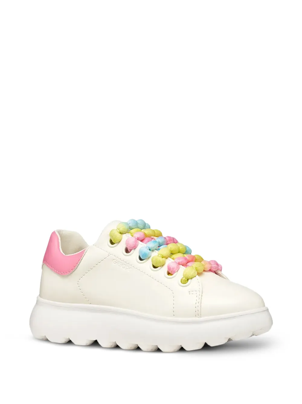 Geox Kids Puffypop lace-up sneakers Wit