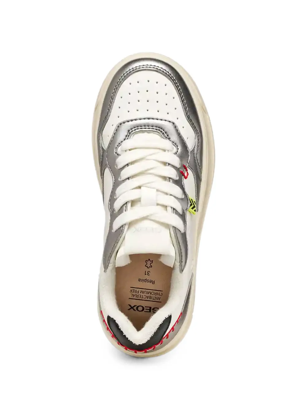 Geox Kids Lestrella contrast-stitching panelled sneakers Wit