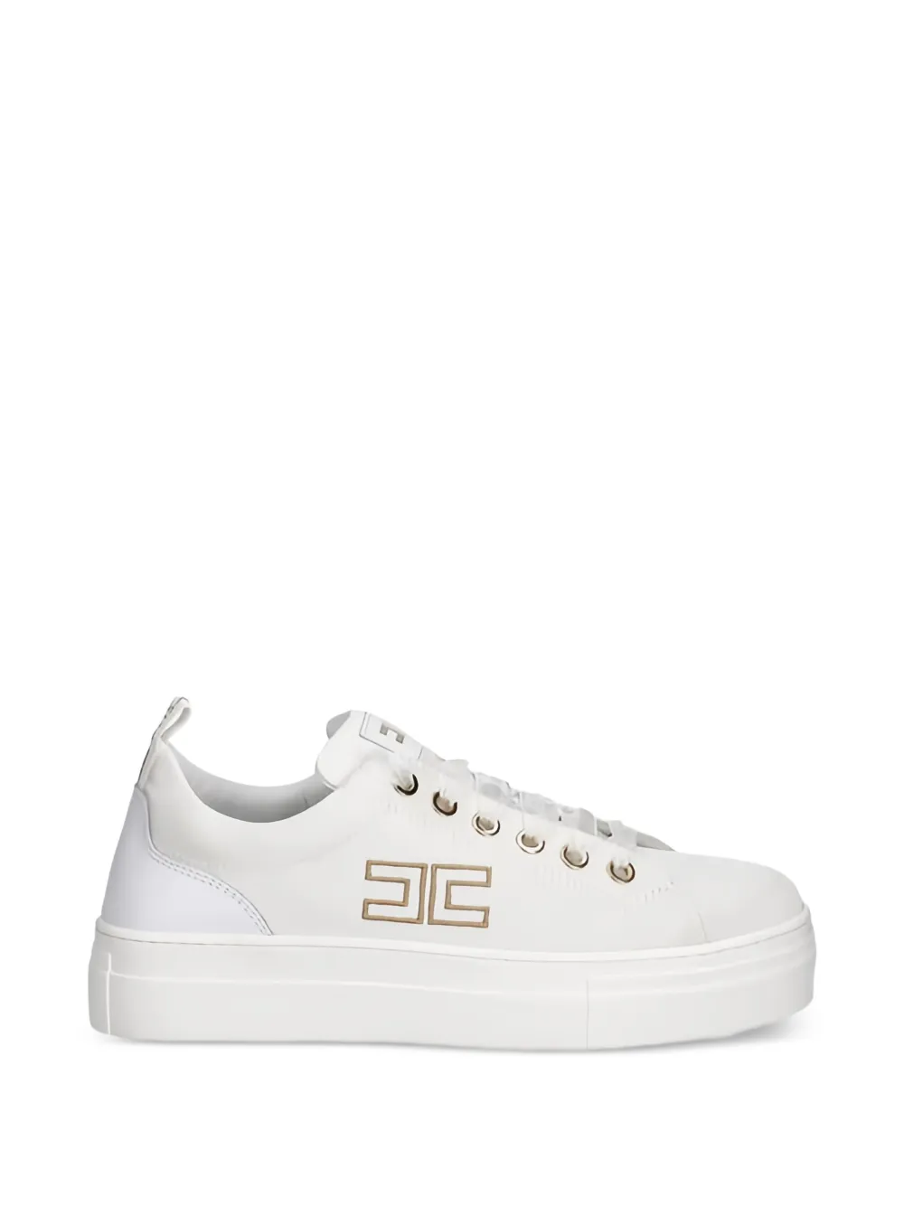 Elisabetta Franchi La Mia Bambina Sneakers met logo Wit