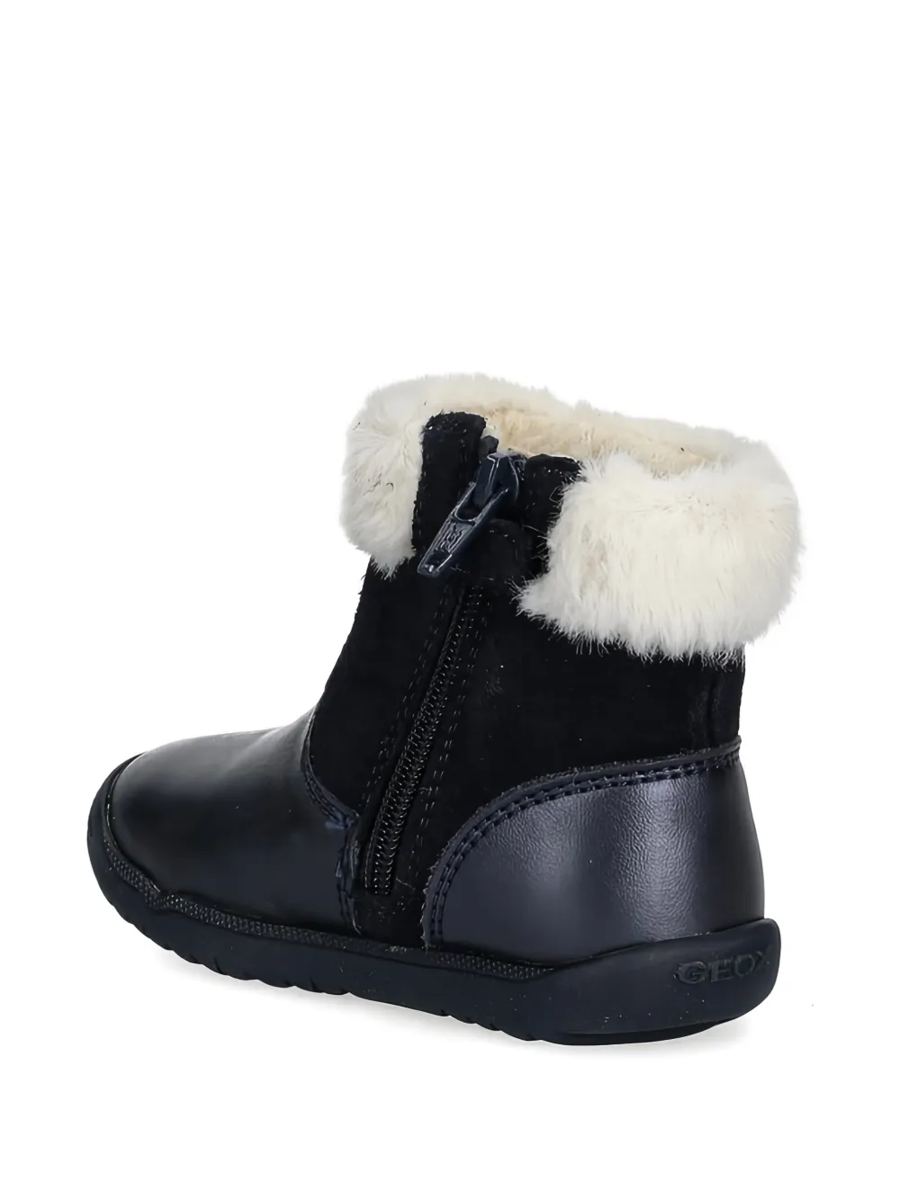 Geox Kids Snowboots met afwerking van bont Blauw