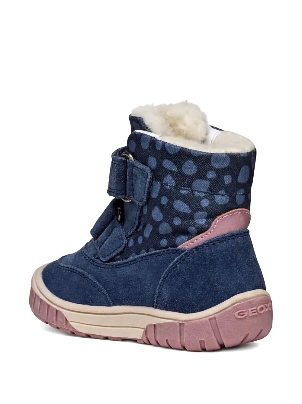 Geox Kids Laarzen met stippen en bandje Blauw
