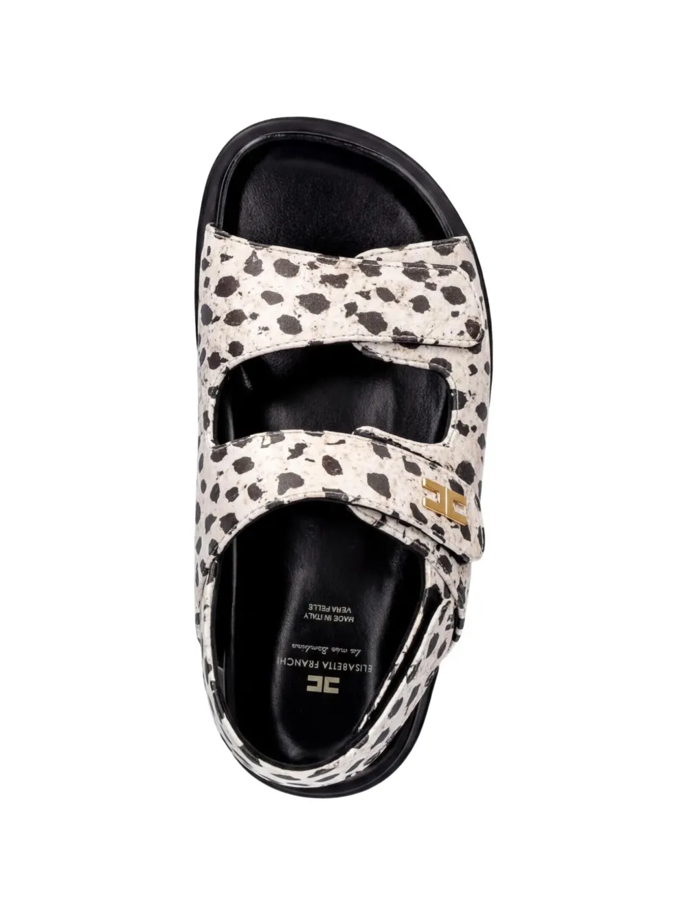 Elisabetta Franchi La Mia Bambina Sandalen met dierenprint Beige