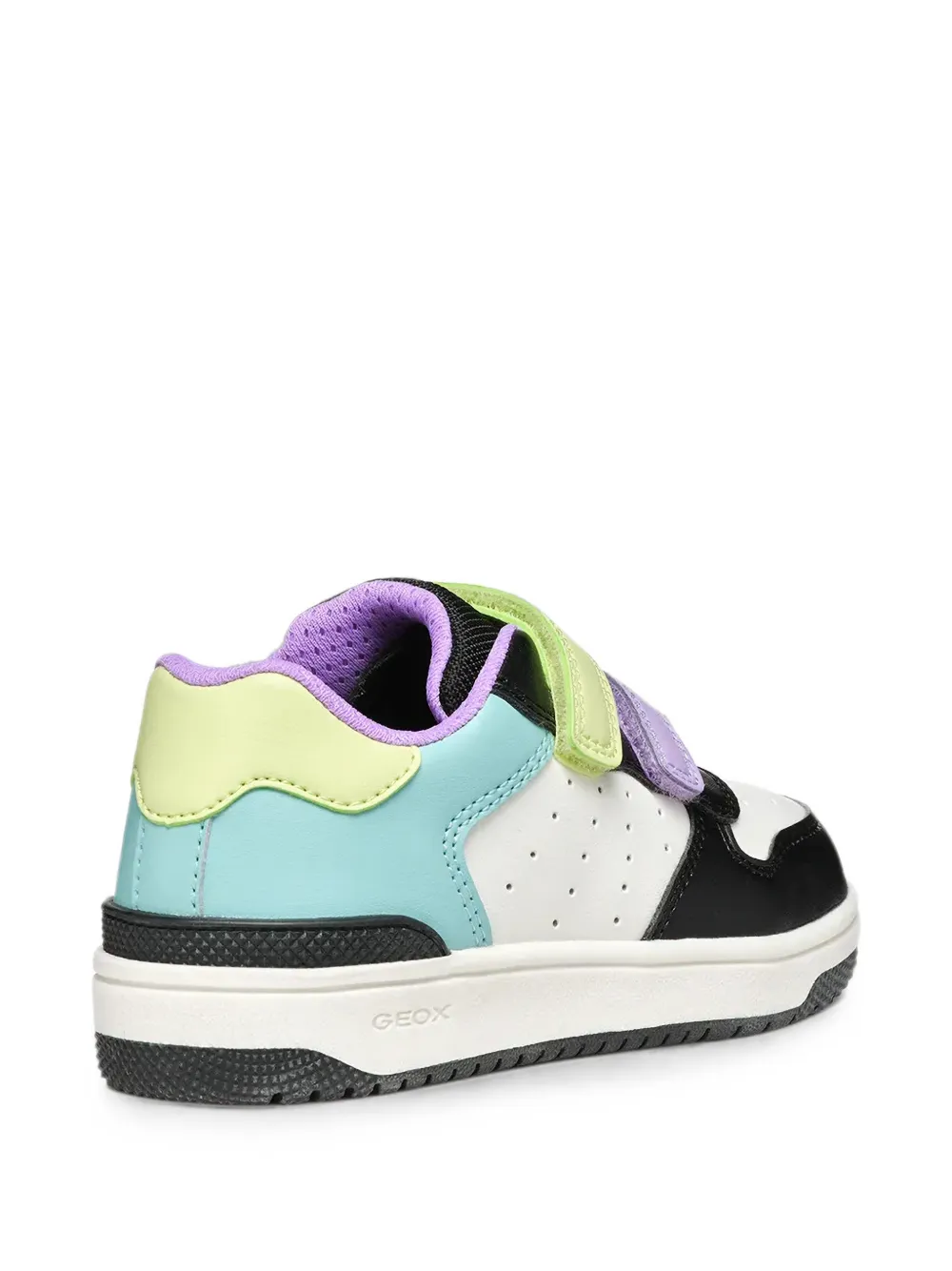 Geox Kids Washiba perforated touch-strap sneakers Wit