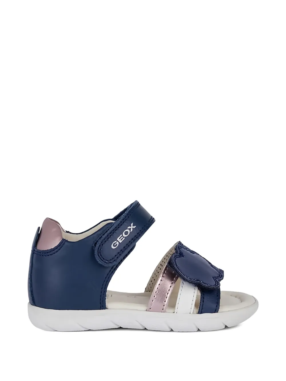 Geox Kids Sandalen met bandje en wolken-applicatie Blauw
