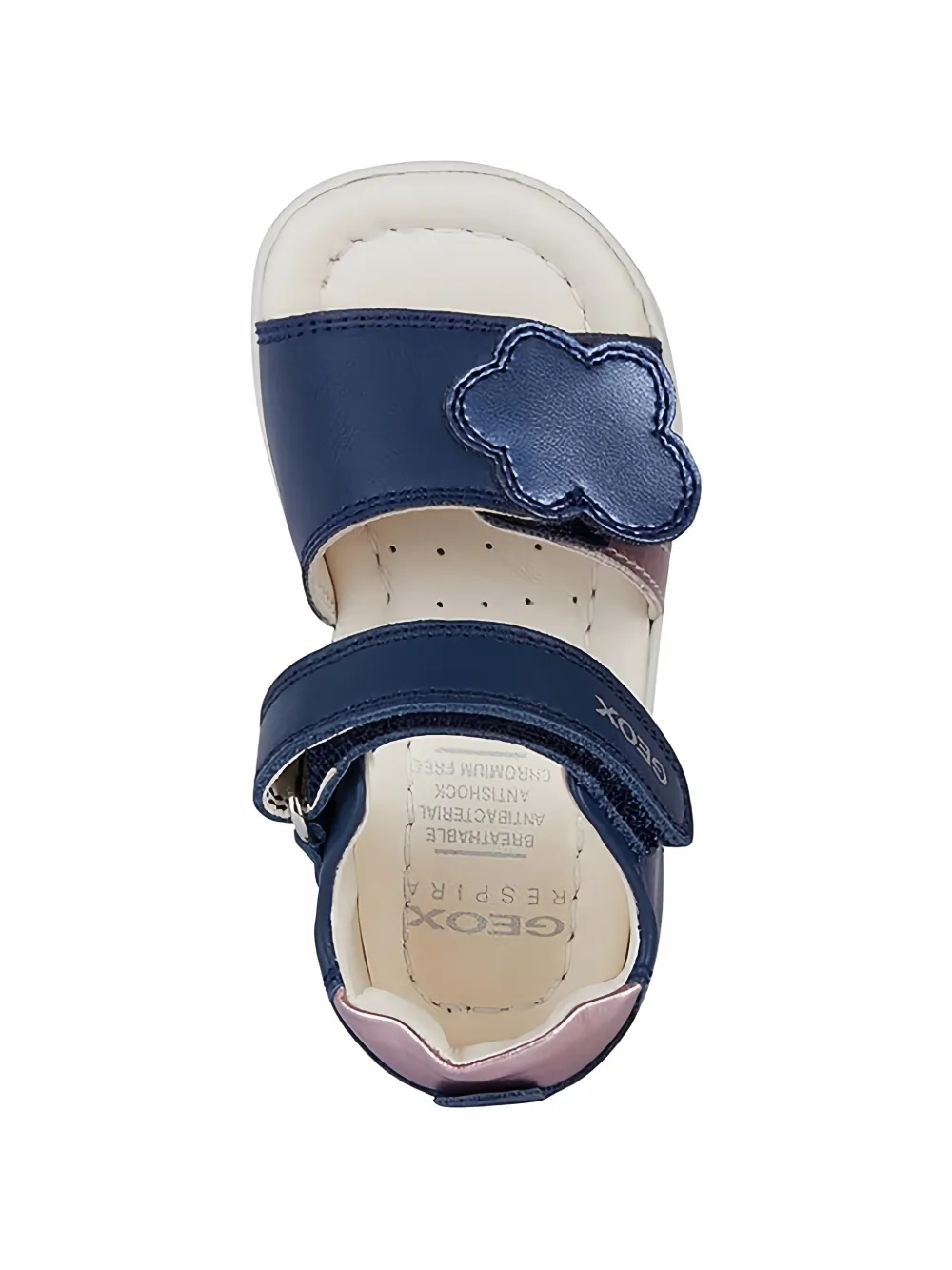 Geox Kids Sandalen met bandje en wolken-applicatie Blauw