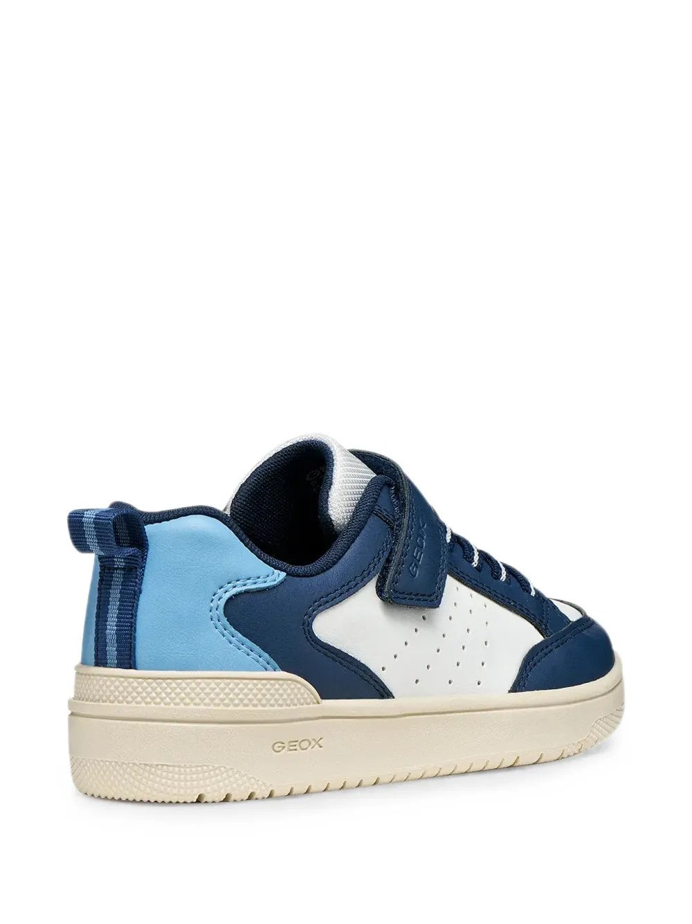 Geox Kids Washiba touch-strap perforated sneakers Blauw