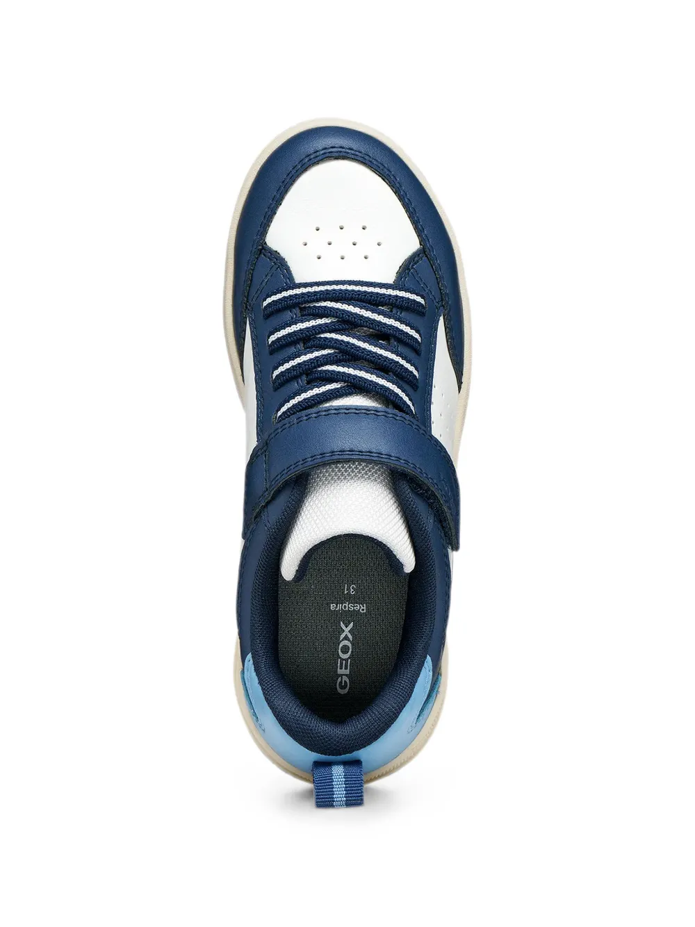 Geox Kids Washiba touch-strap perforated sneakers Blauw