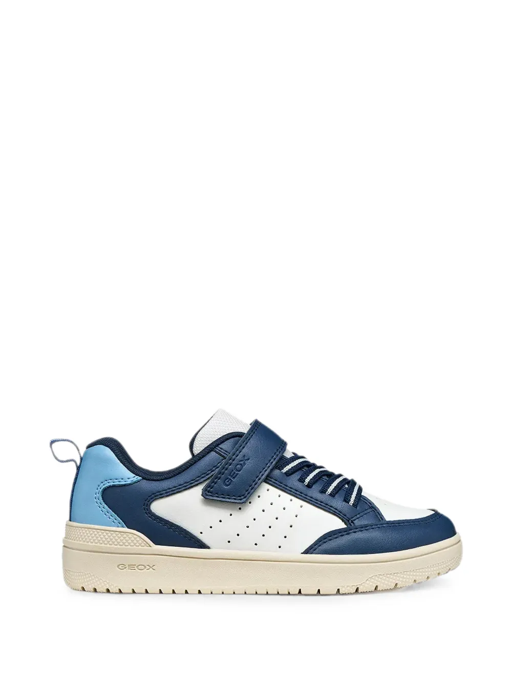 Geox Kids Washiba touch-strap perforated sneakers Blauw