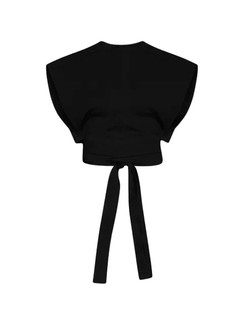 Alaïa cap sleeves crop top
