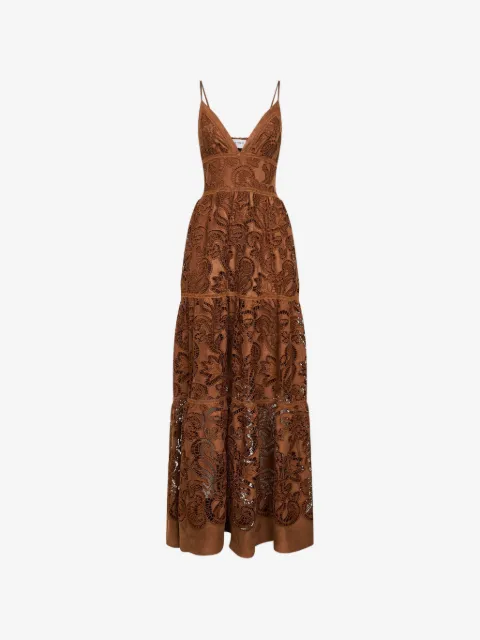 ERMANNO FIRENZE vestido acampanado con motivo de cachemira