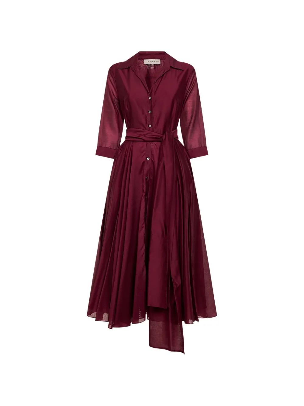 Blanca Vita belted shirt dress - Rosso