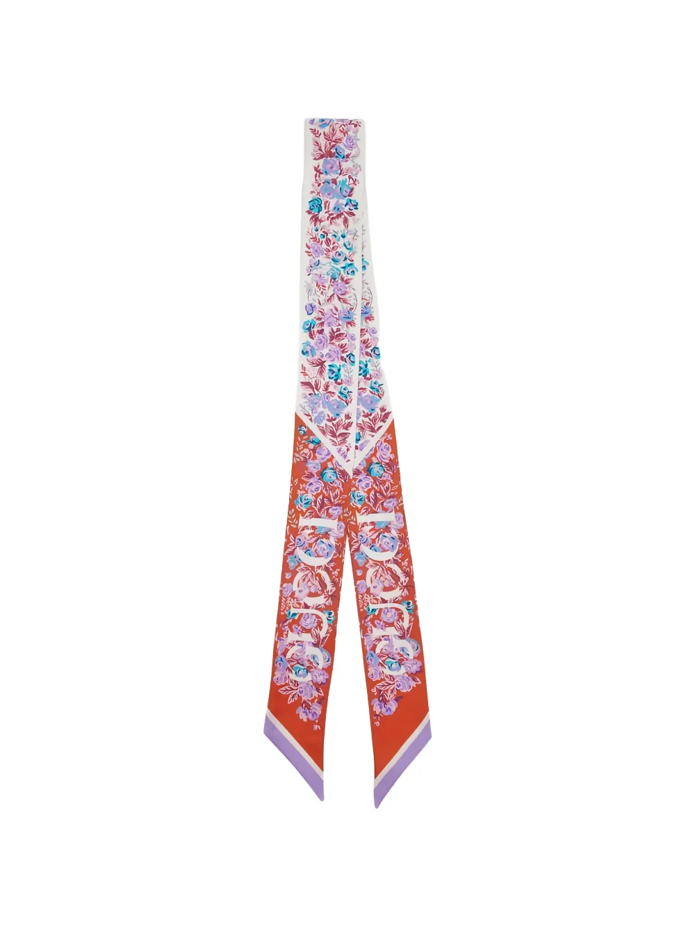 Gucci floral silk scarf - Orange