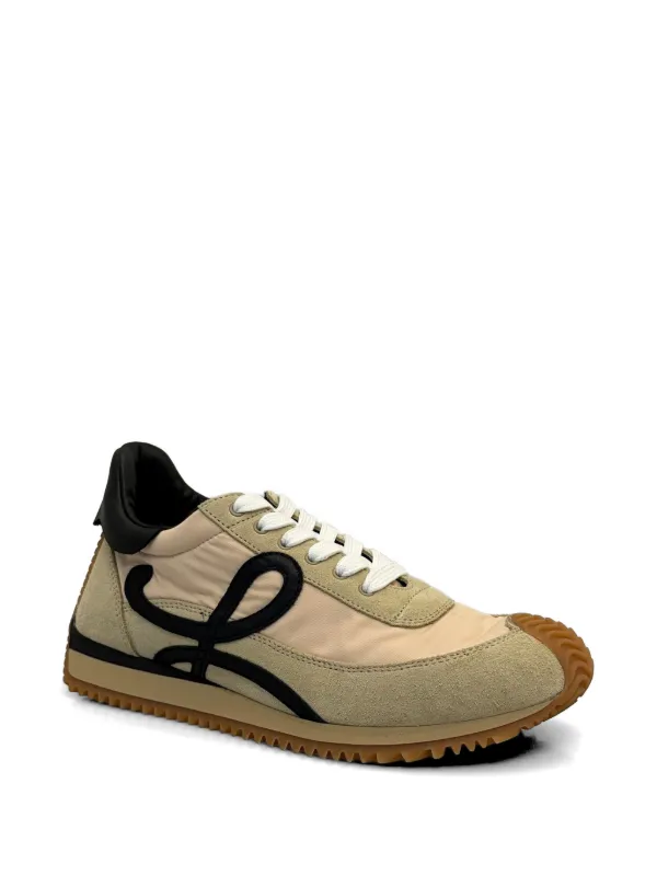 Loewe Flow Runner 2.0 in Nylon and Suede Sneakers in Gold
