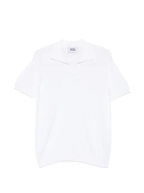 ALPHA STUDIO white polo shirt