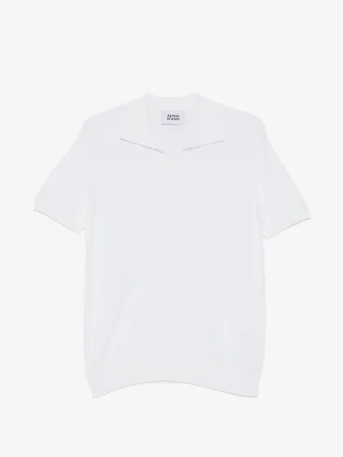 ALPHA STUDIO white polo shirt