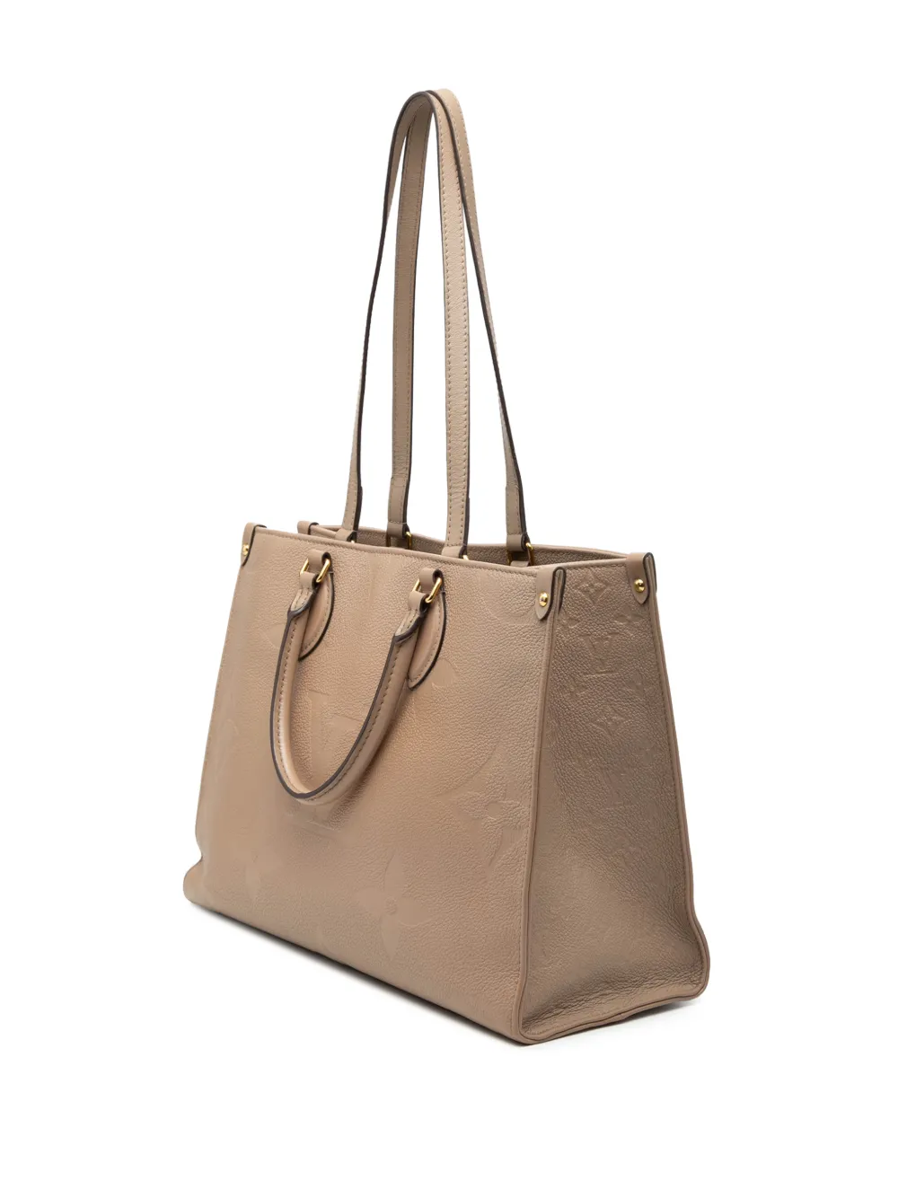  Louis Vuitton Pre-owned 2021 Monogram Empreinte Onthego Mm Satchel - Brown 