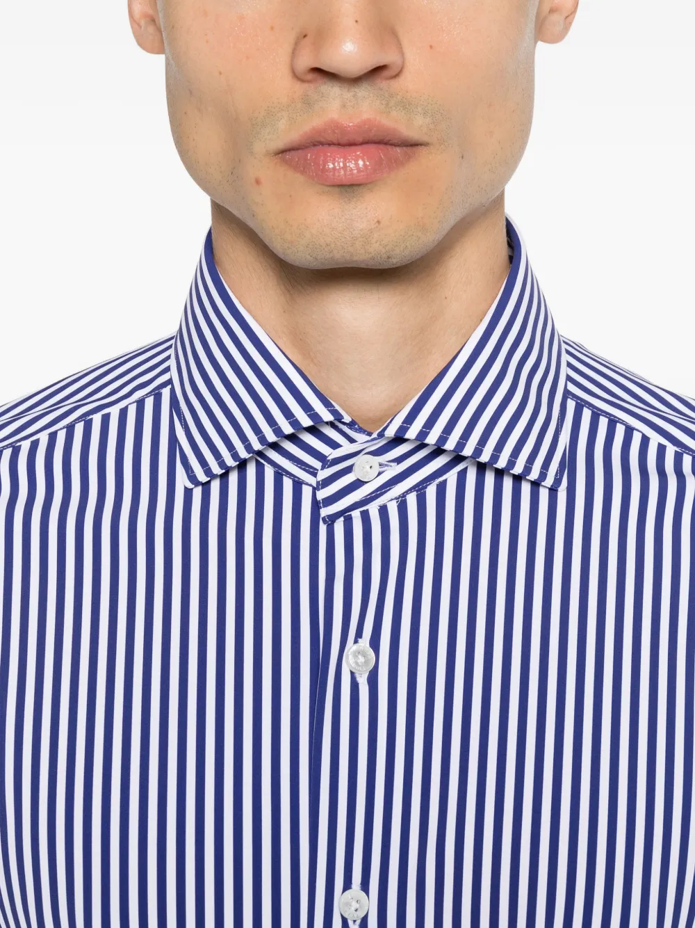 Barba Gestreept overhemd Blauw