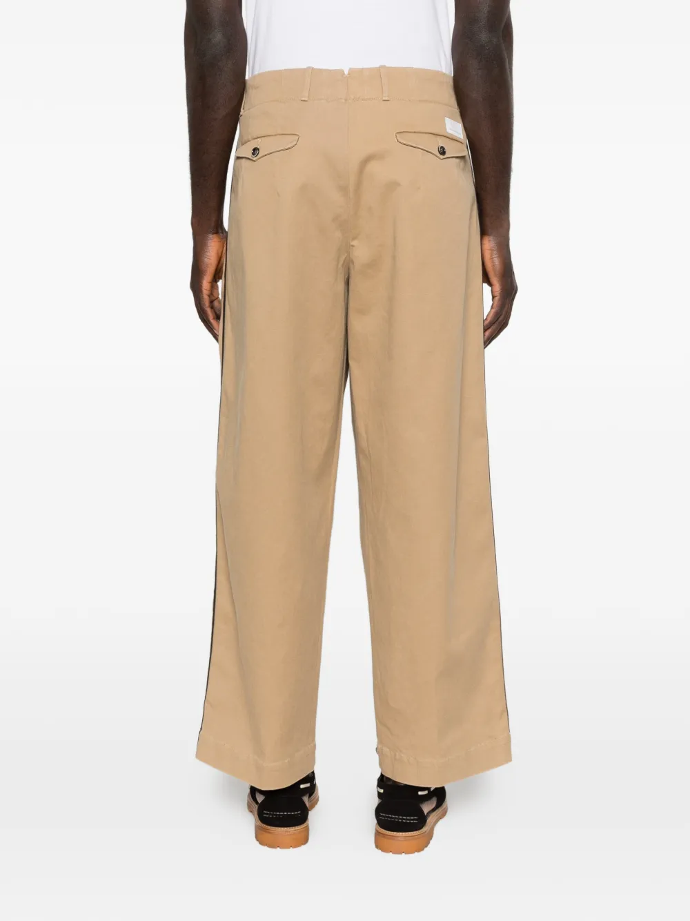 Nine In The Morning Damiano Squad broek met zijstreep Beige