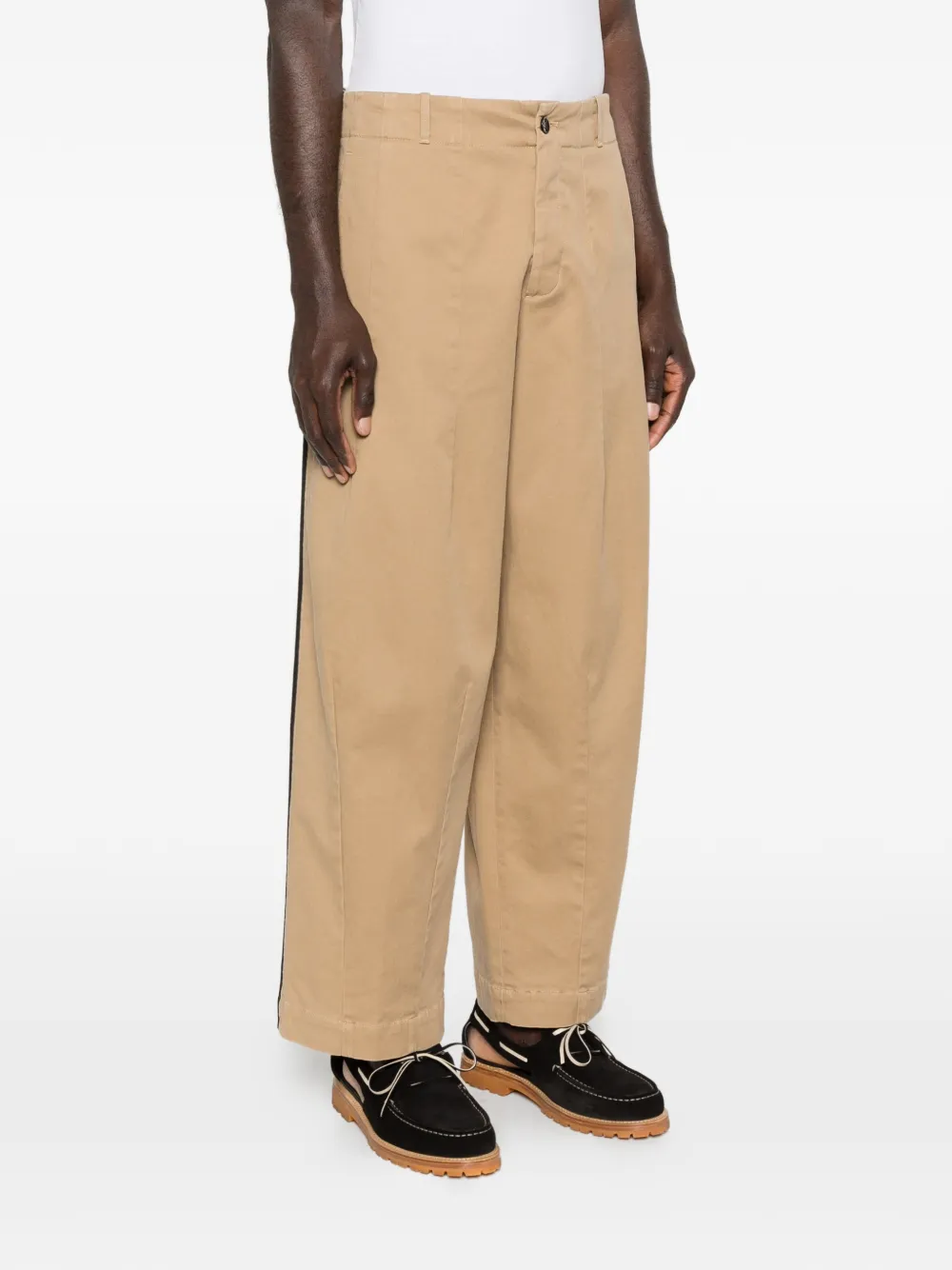 Nine In The Morning Damiano Squad broek met zijstreep Beige