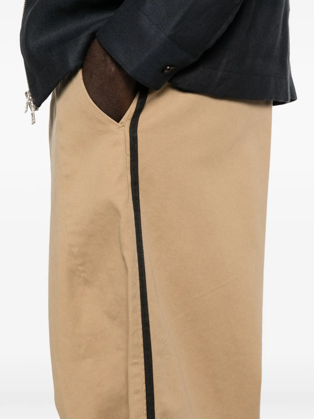 Nine In The Morning Damiano Squad broek met zijstreep Beige