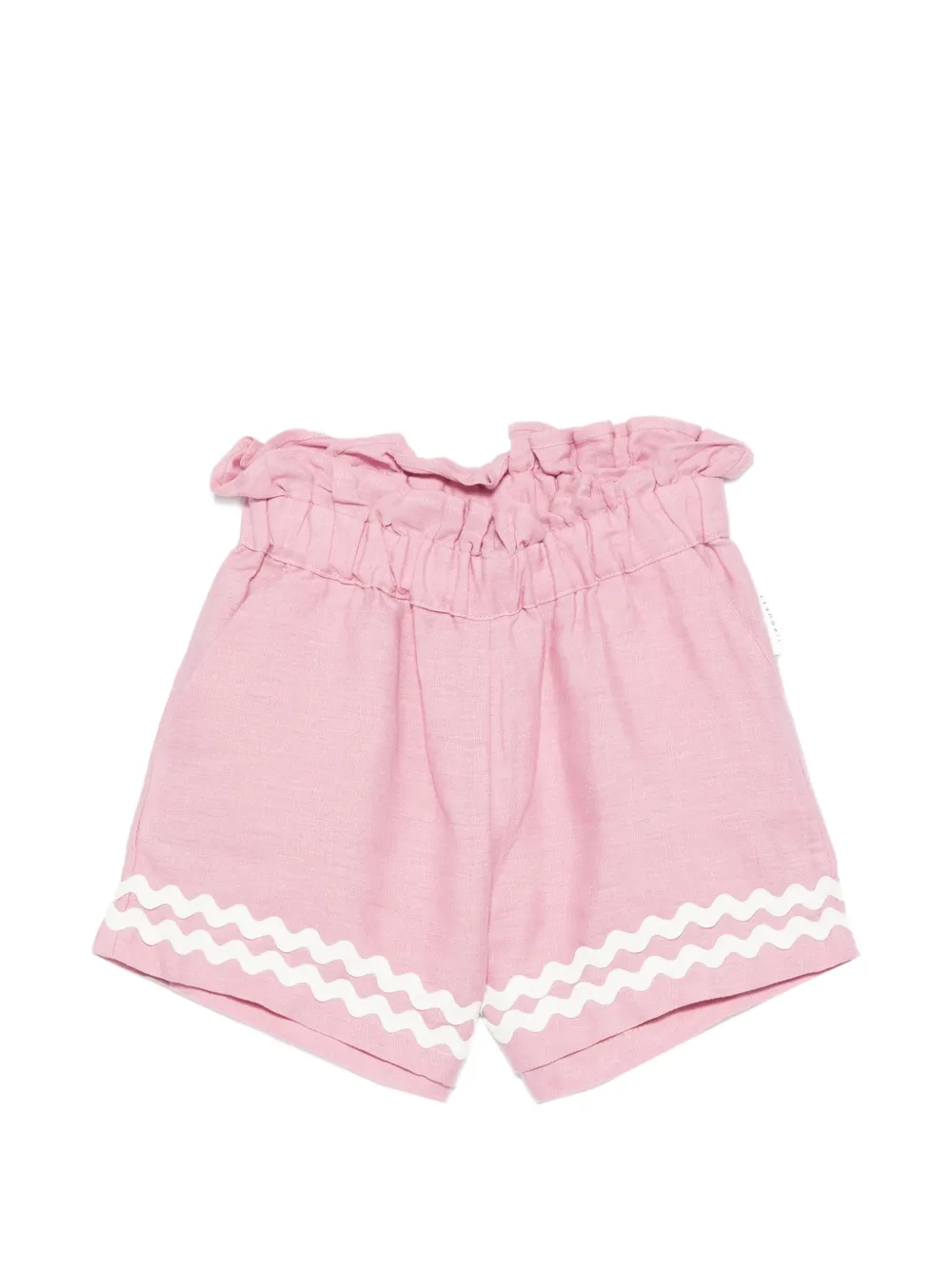 MIPOUNET Isaline ruffled zig-zag shorts - Pink