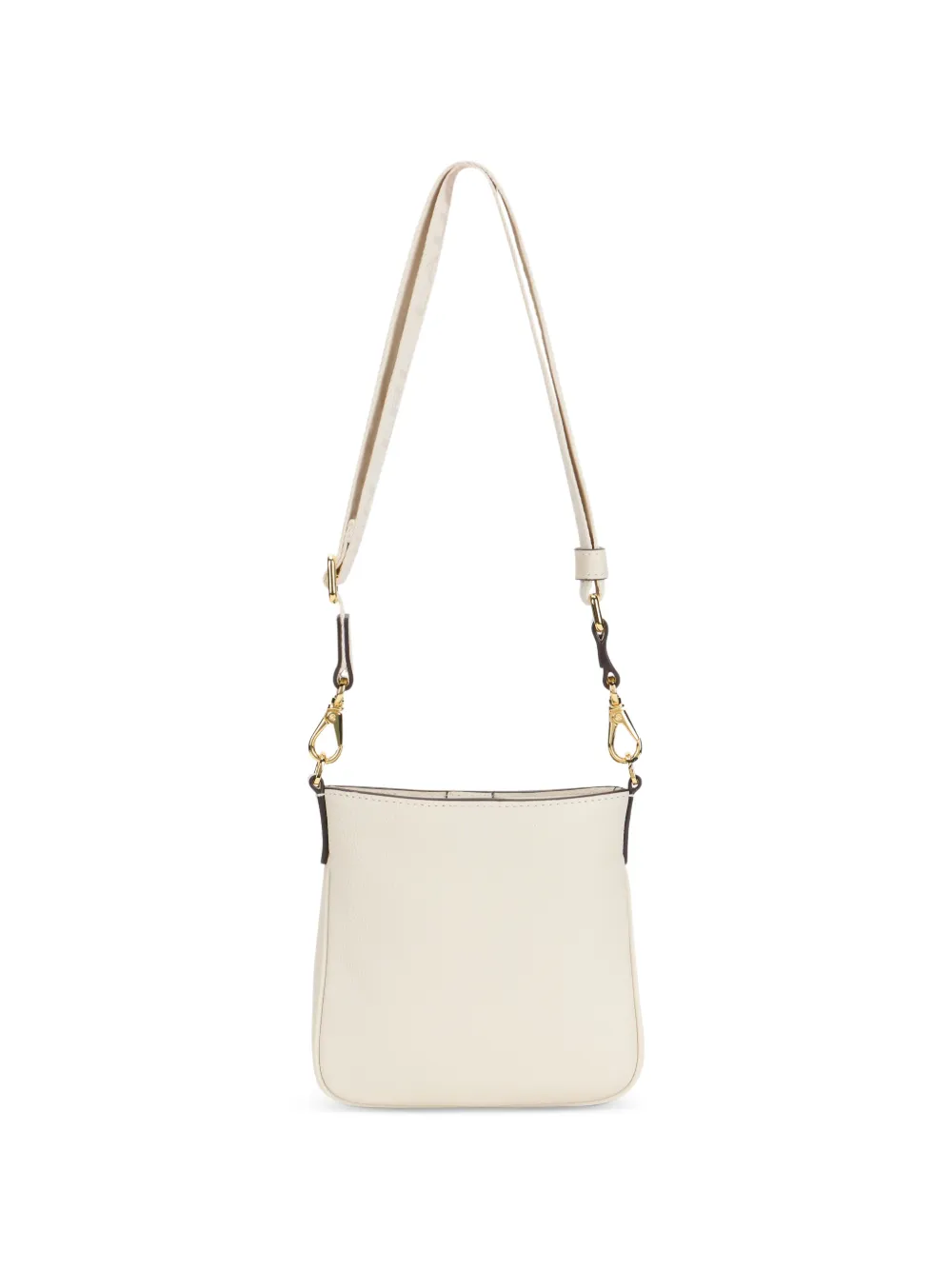 Lauren Ralph Lauren Cameryn leren crossbodytas met logoplakkaat Beige