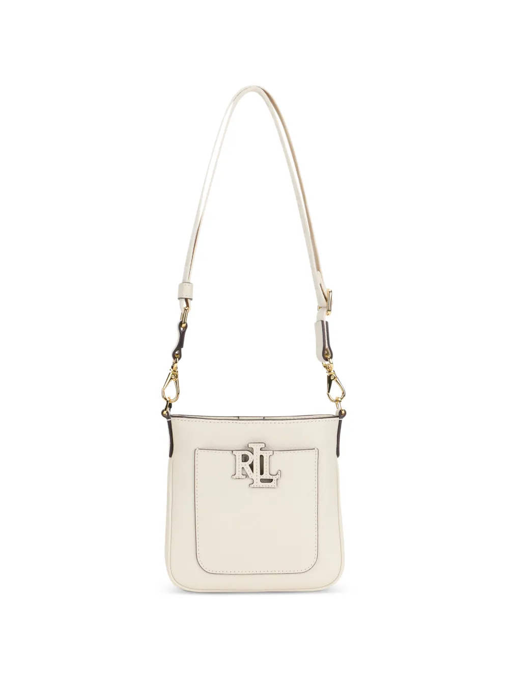 Lauren Ralph Lauren cameryn logo-plaque leather cross body bag - Toni neutri