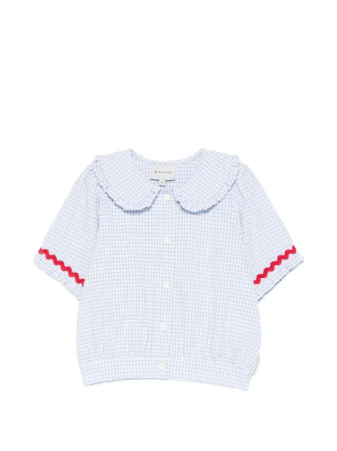 MIPOUNET Sylvie ruffled gingham top