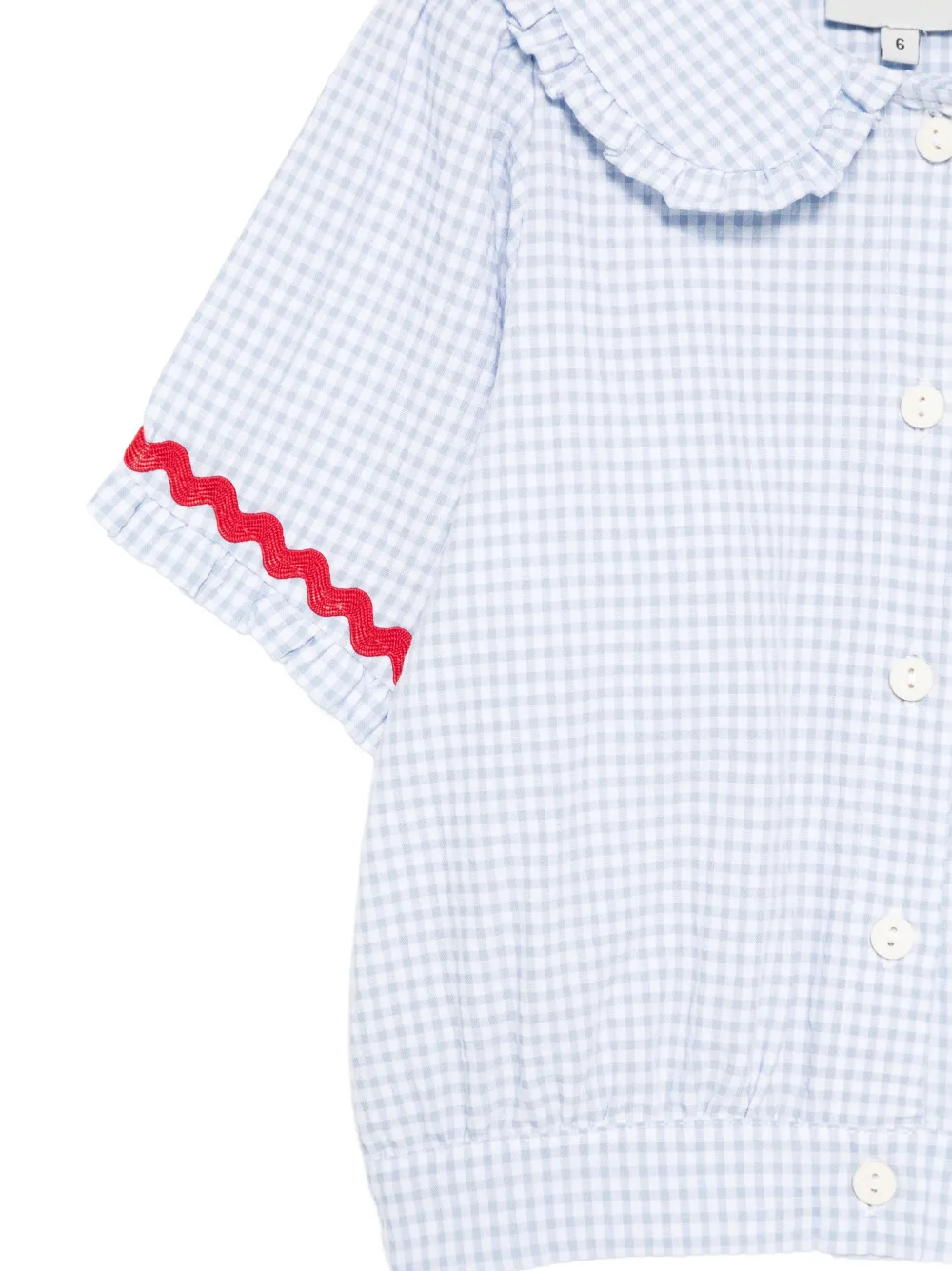  Mipounet Top Sylvie A Cuadros Gingham - Azul 