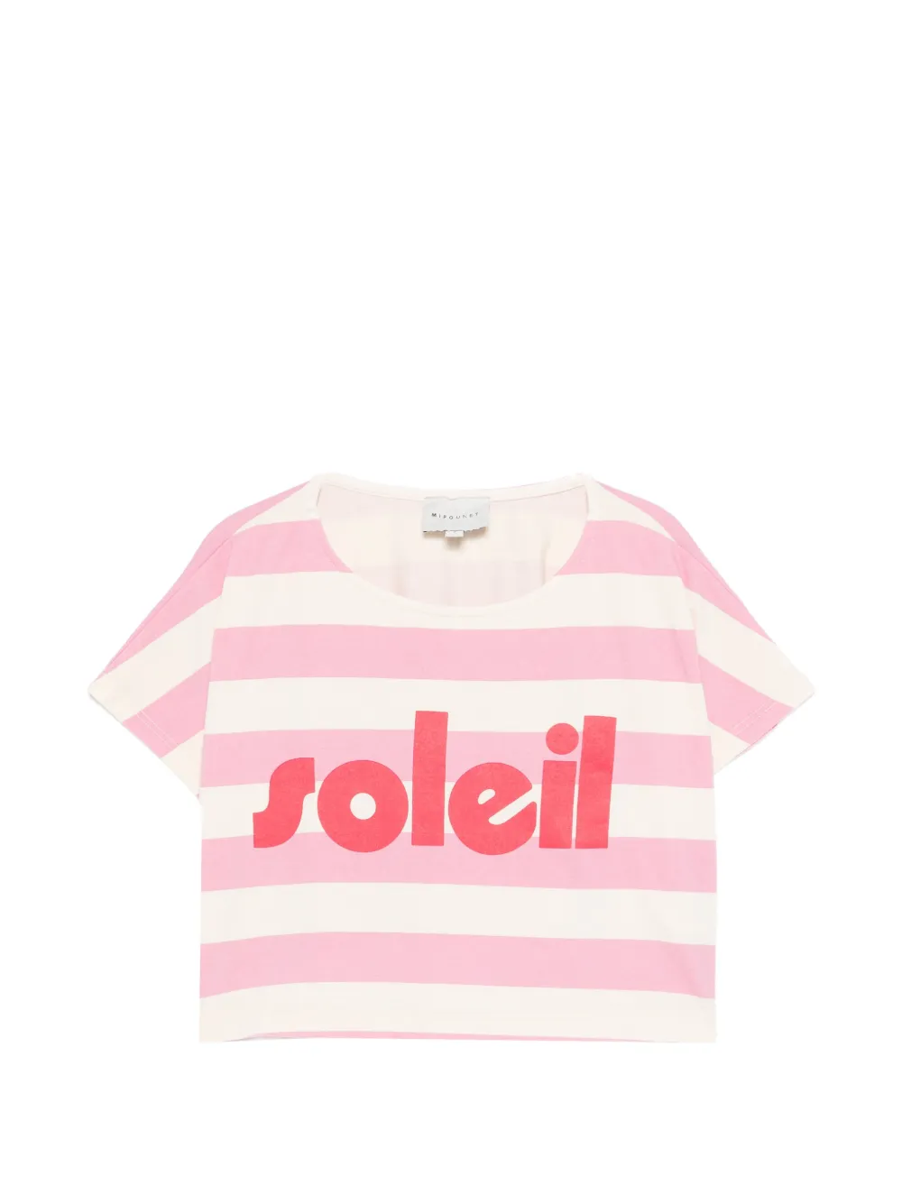 MIPOUNET Soleil striped graphic T-shirt - Rosa