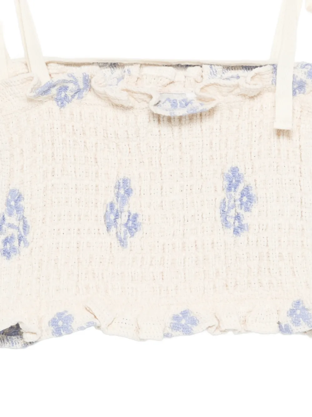  Mipounet Top Sandrine Fruncido Con Estampado Floral - Neutro 