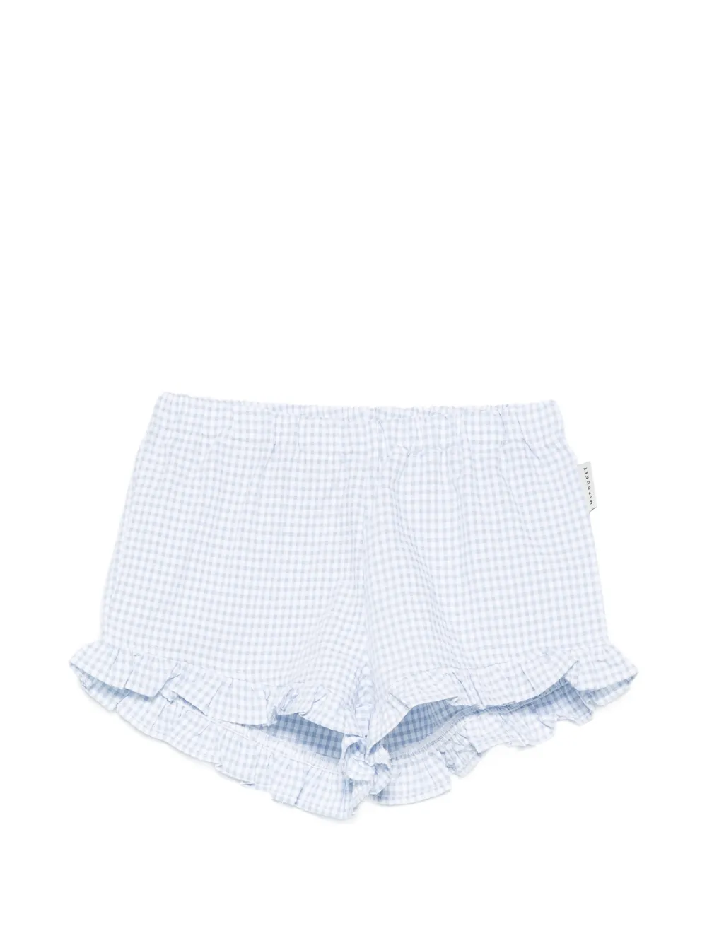 MIPOUNET Colette gingham ruffled shorts - Blu