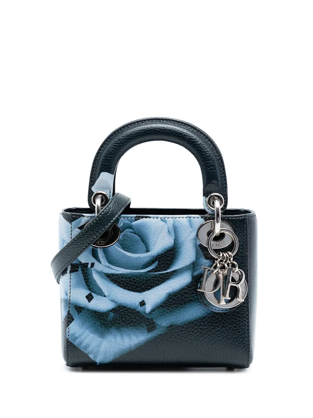 Christian Dior Pre-Owned 2014 Mini Deerskin Floral Print Lady Dior satchel - Grün