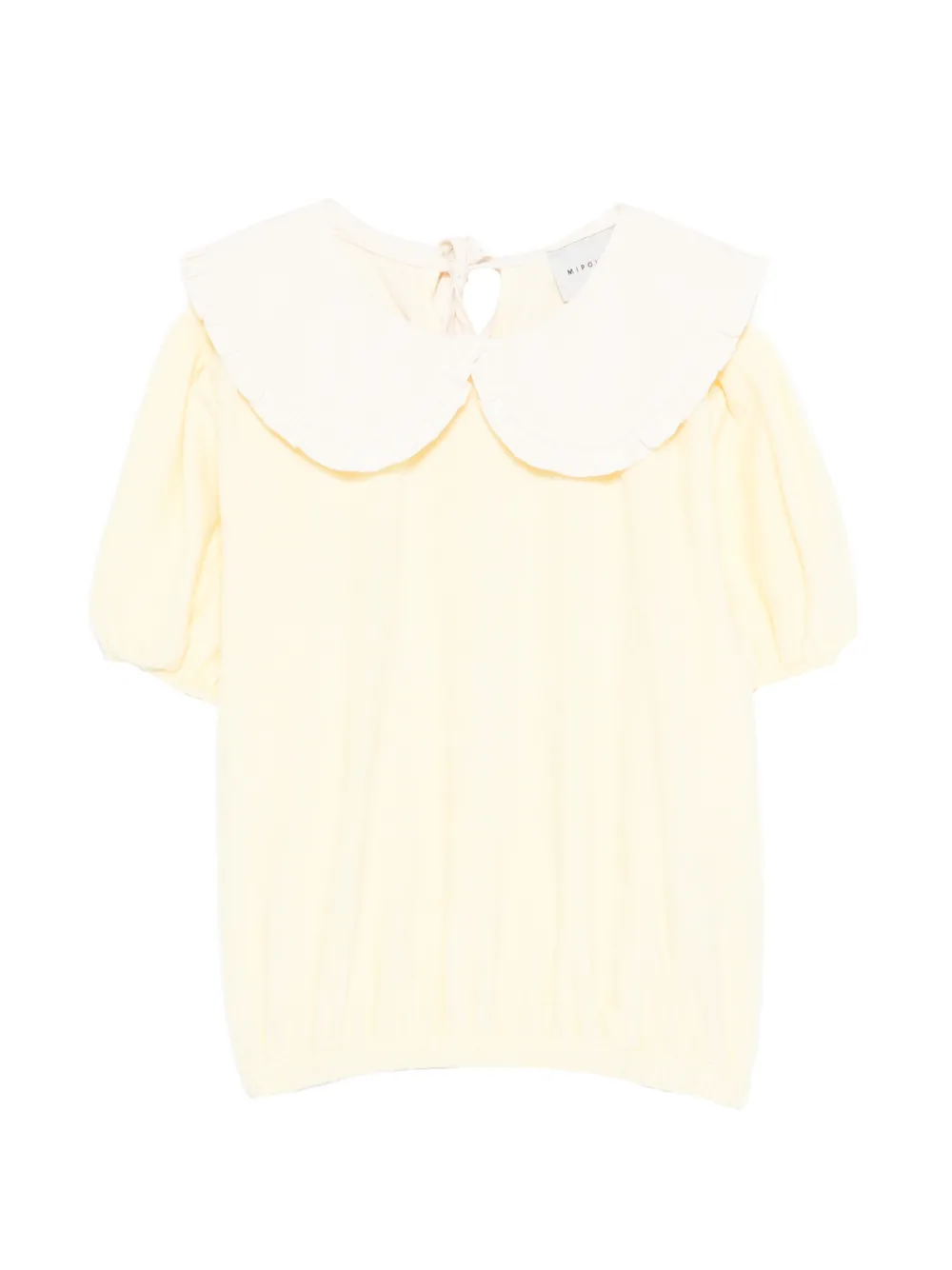 MIPOUNET ruffled collar T-shirt - Giallo