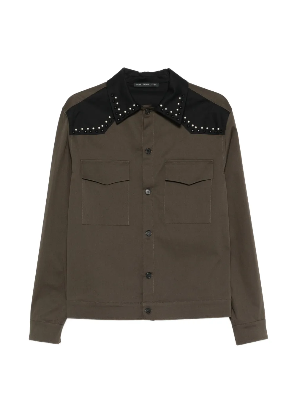 Low Brand studded collar jacket - Marrone
