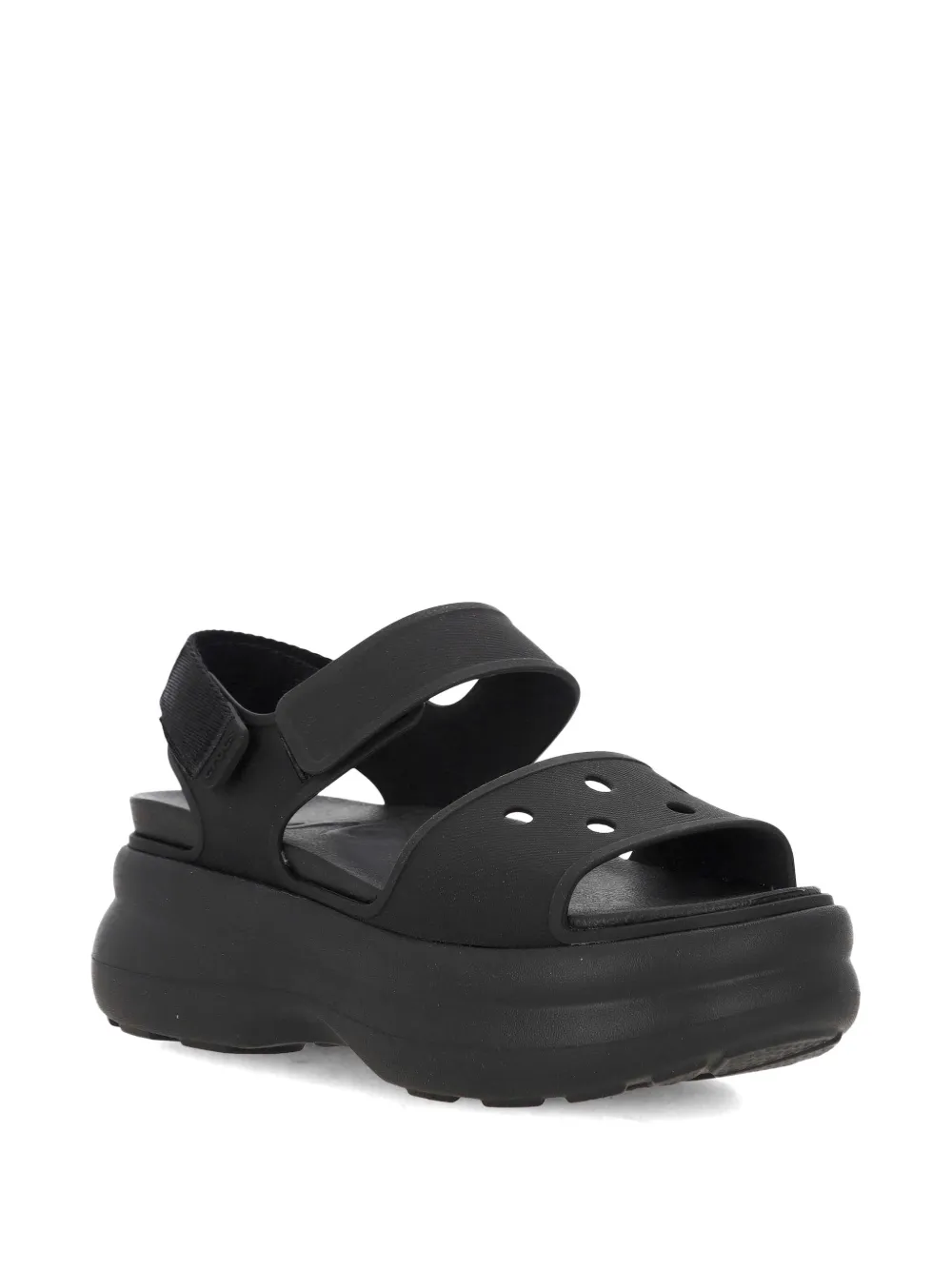 Crocs Soho Y-Strap sandalen met plateauzool Zwart