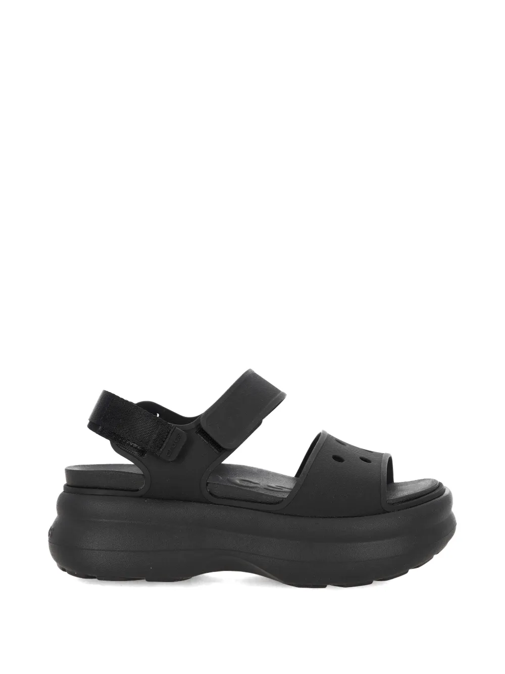 Crocs Soho Y-Strap sandalen met plateauzool Zwart