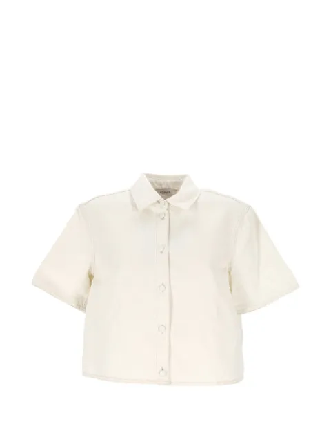Agnona button-fastening cropped shirt