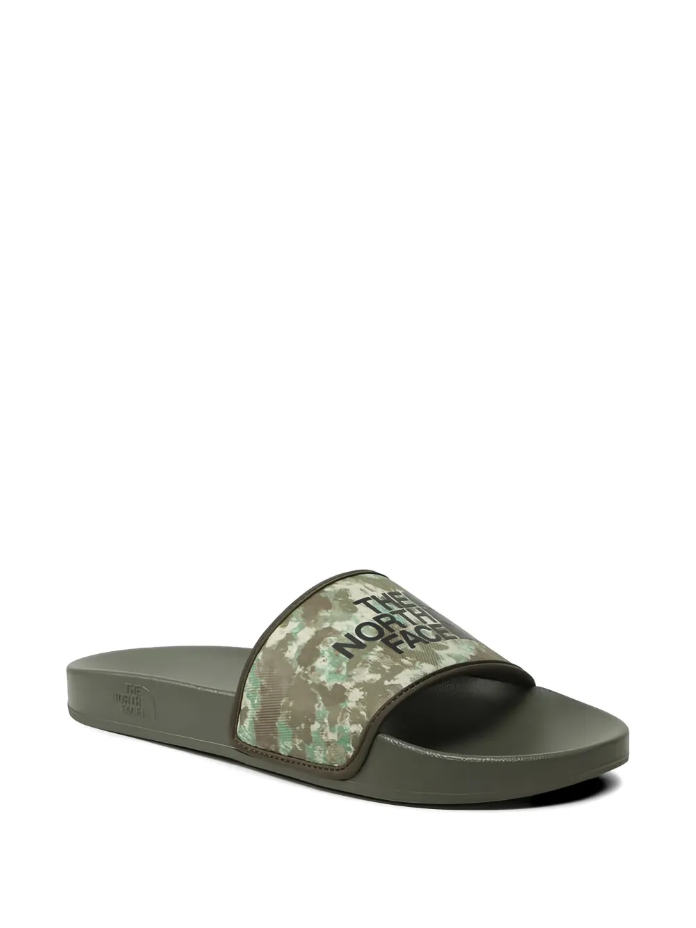 The North Face Slippers met camouflageprint Groen
