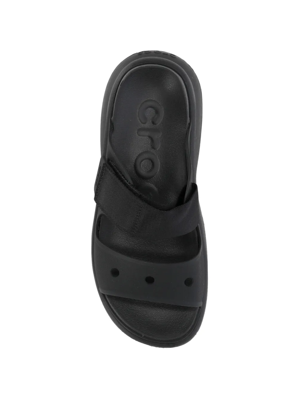 Crocs Soho Two Strap sandalen met plateauzool Zwart
