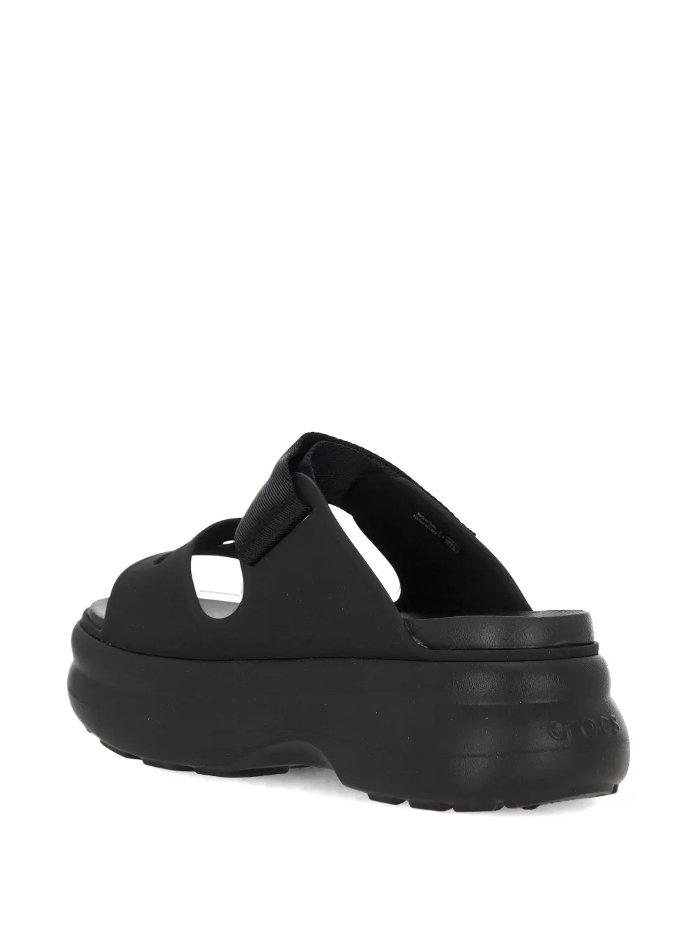 Crocs Soho Two Strap sandalen met plateauzool Zwart