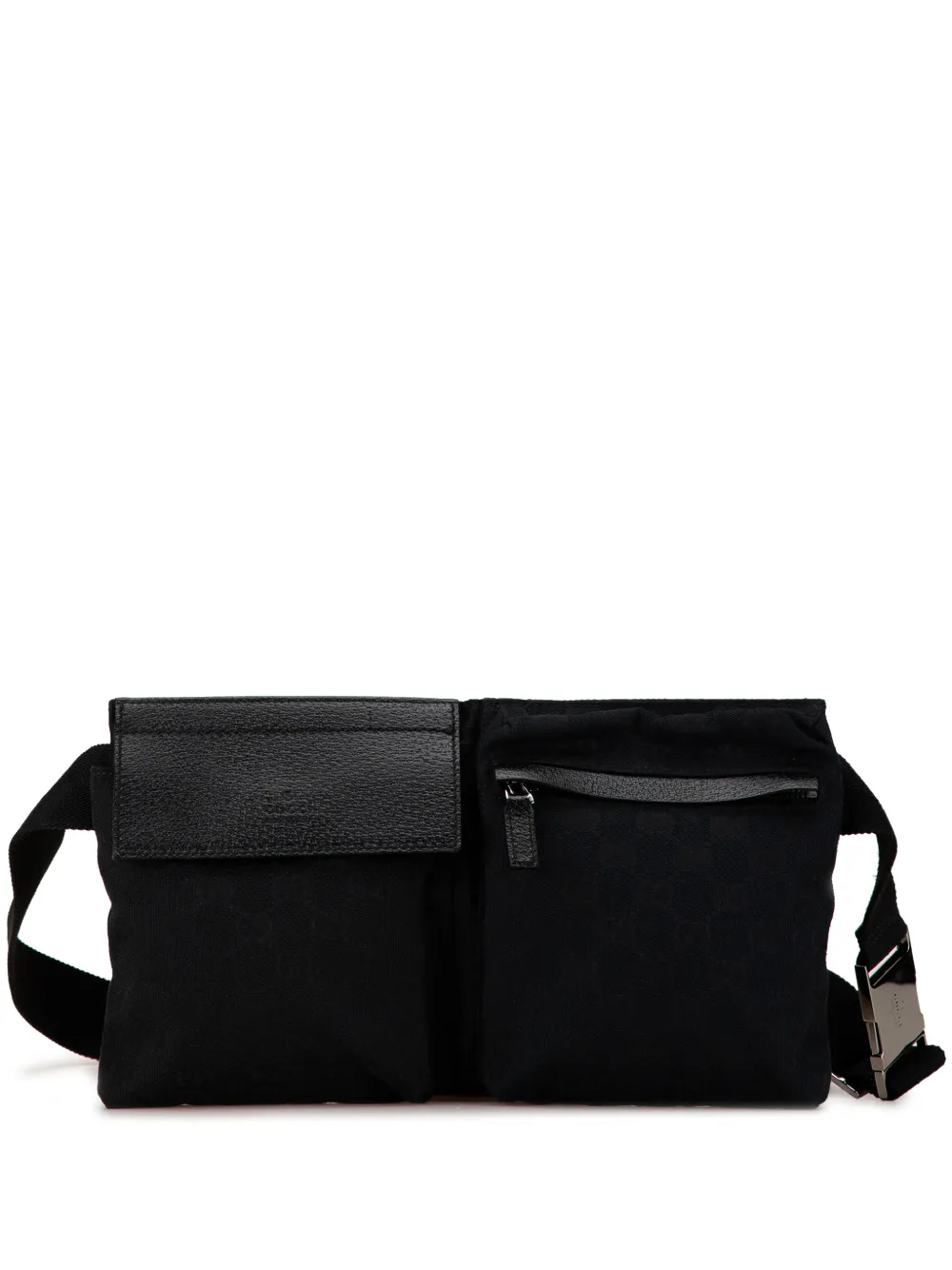 Gucci Pre-Owned 2000-2015 GG Canvas Double Pocket belt bag - Nero