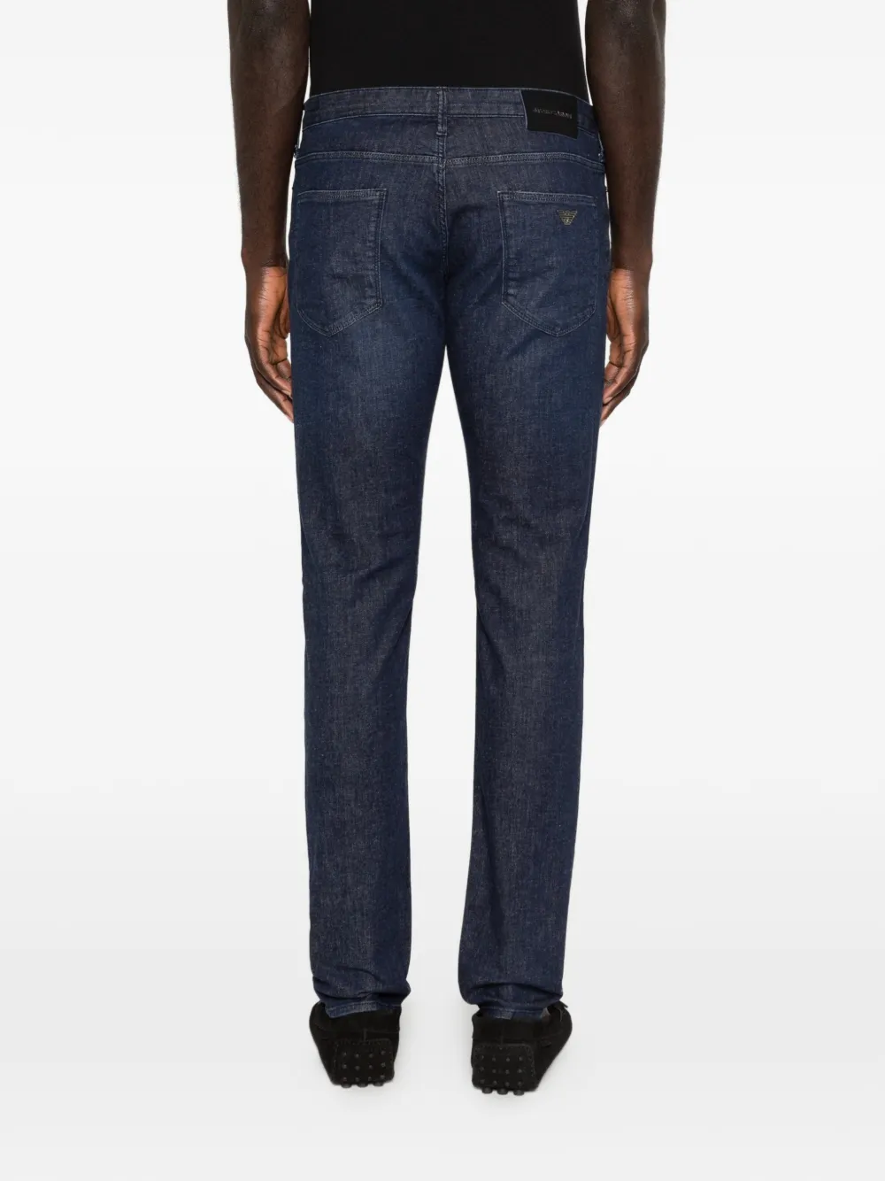 Emporio Armani J06 jeans met logoplakkaat Blauw