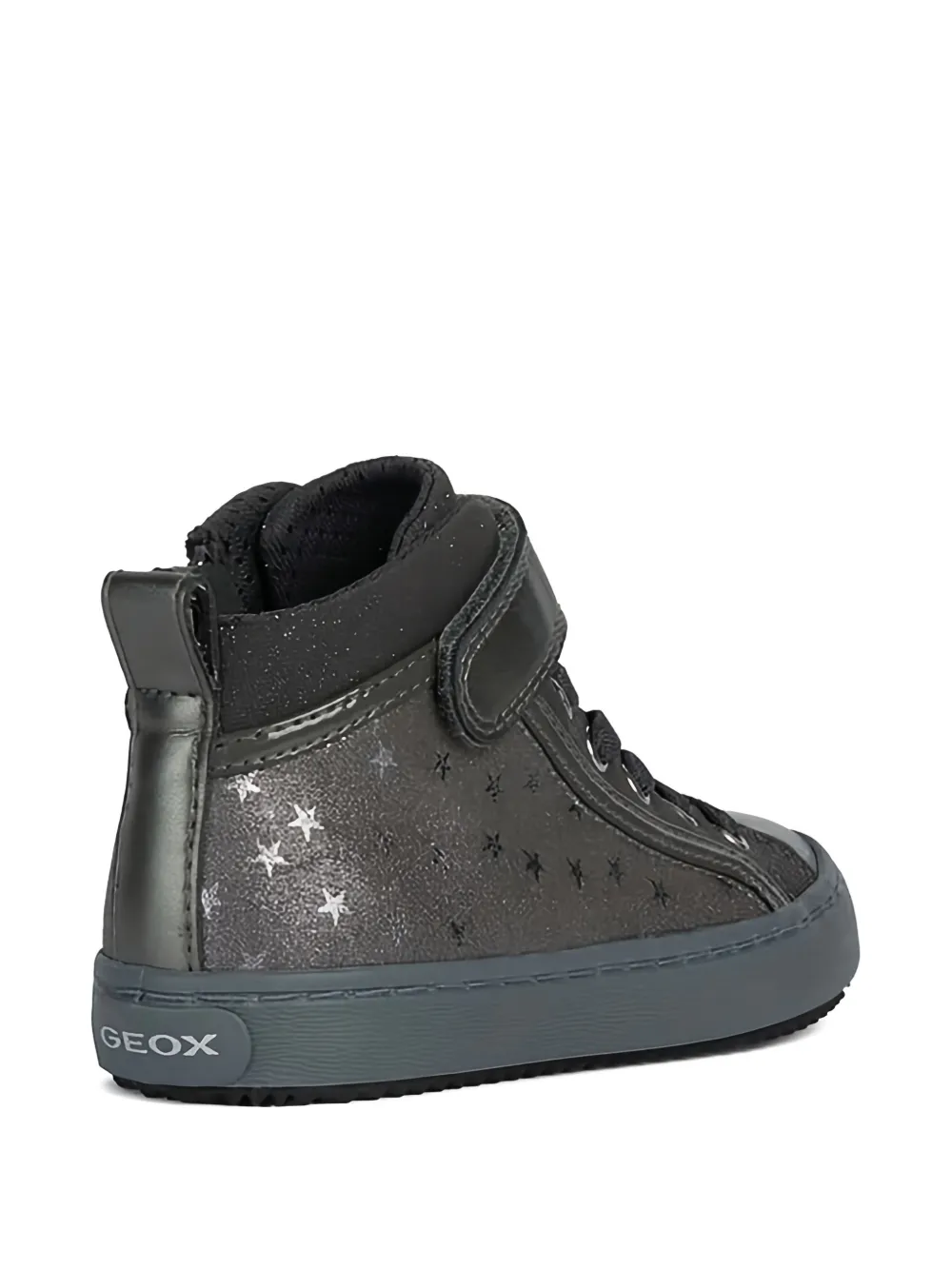 Geox Kids Kalispera star-pattern high-top sneakers Zwart